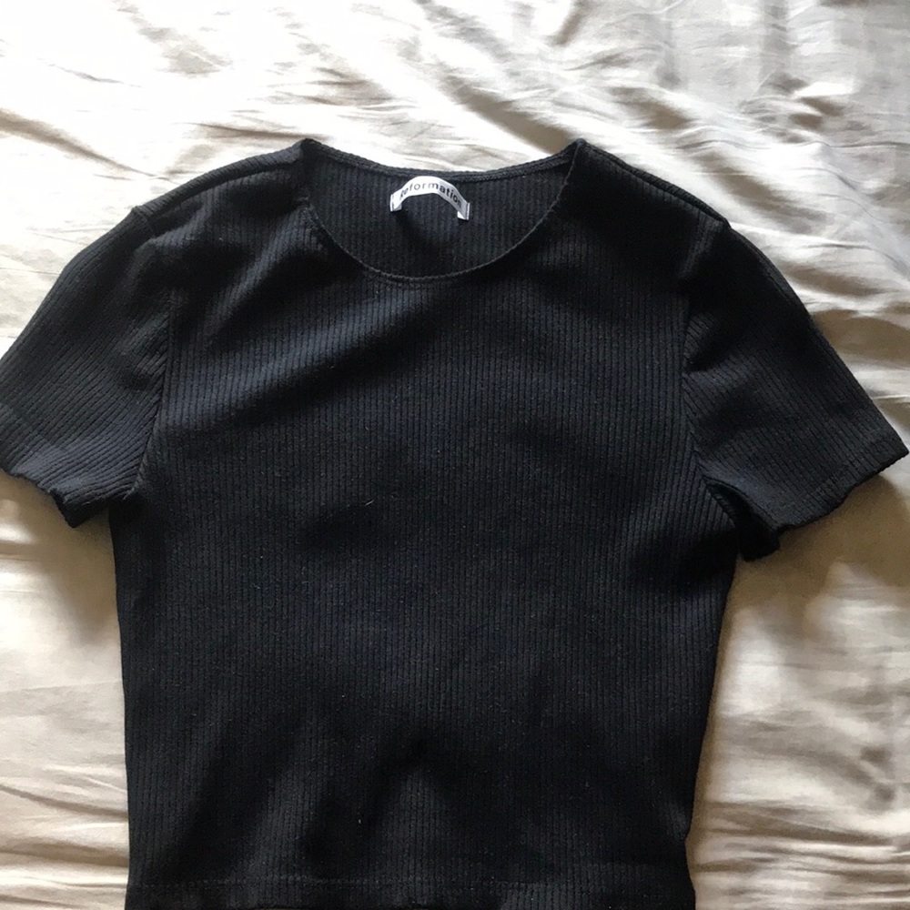 Reformation ribbed crop top tee t-shirt
